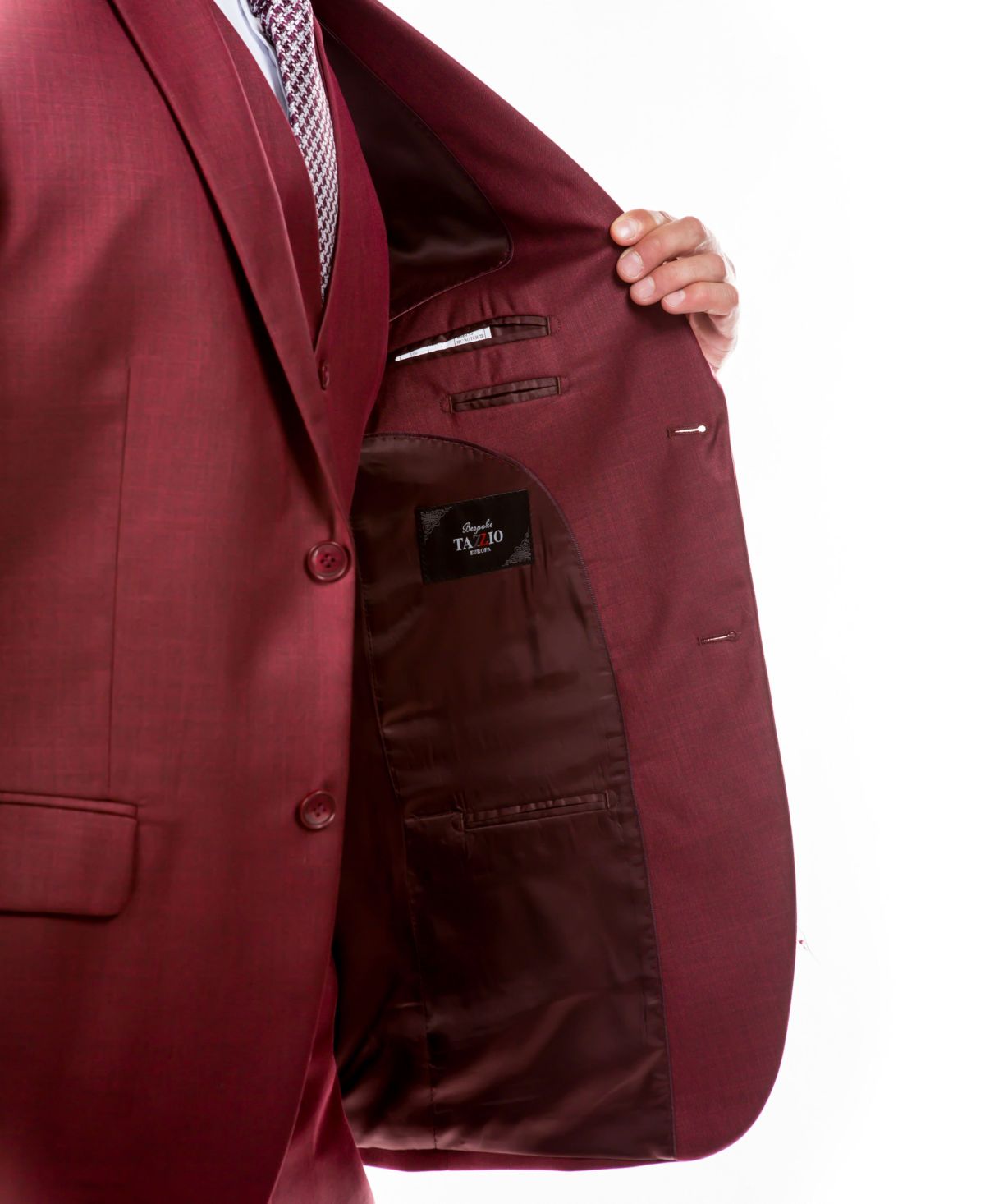 Mens Suits, 3 PC Hybrid Fit, Sharkskin Mens-suit