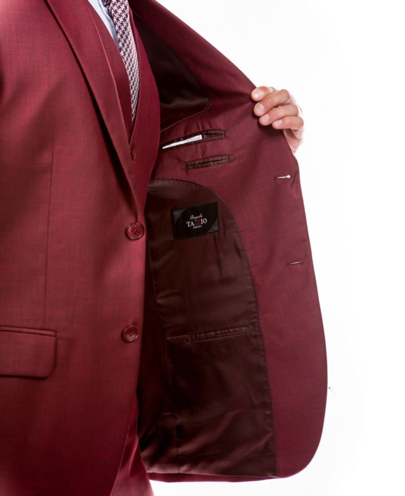Mens Suits, 3 PC Hybrid Fit, Sharkskin Mens-suit