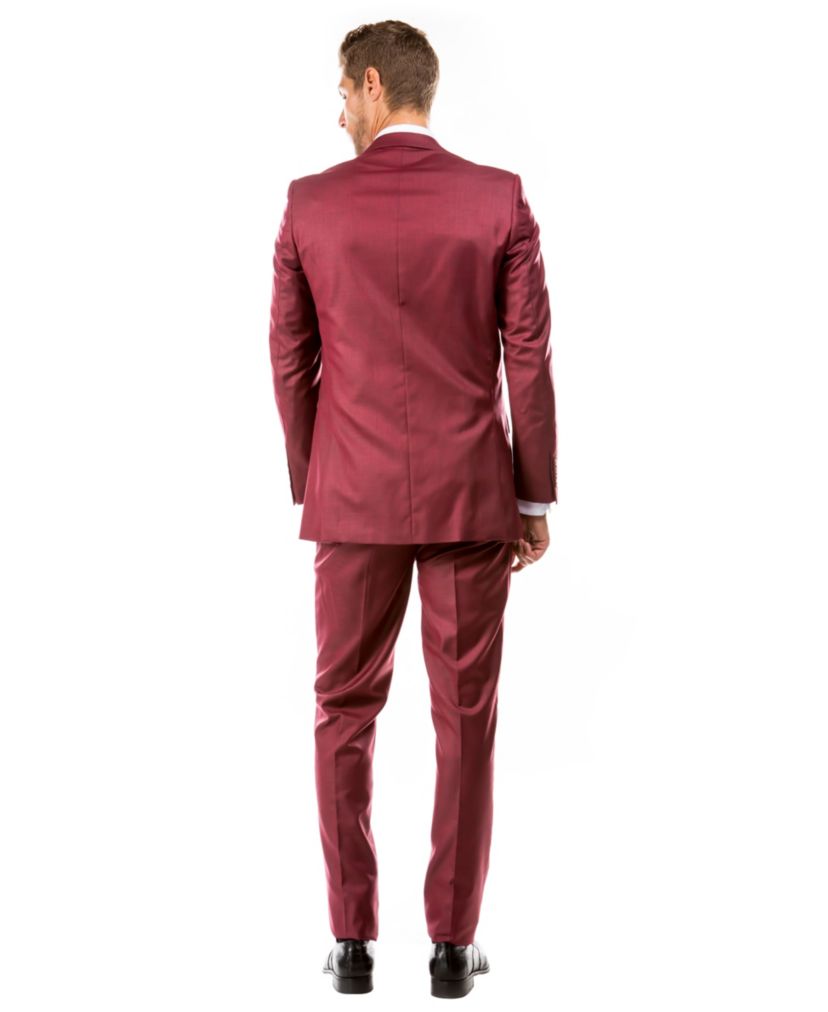 Mens Suits, 3 PC Hybrid Fit, Sharkskin Mens-suit