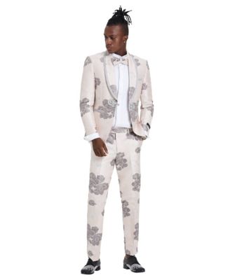 Men's Two Piece Floral Suit With Matching Pants