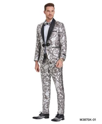 Mens Suits, Paisley Shawl Collar Suits