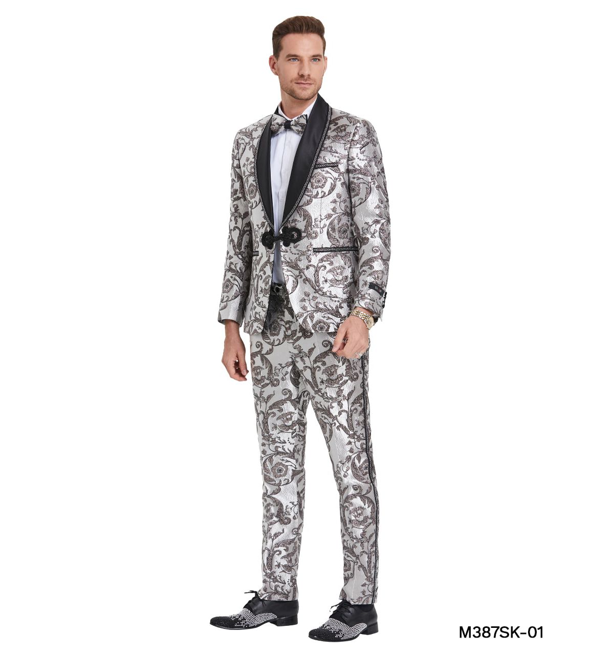 Mens Suits, Paisley Shawl Collar Suits