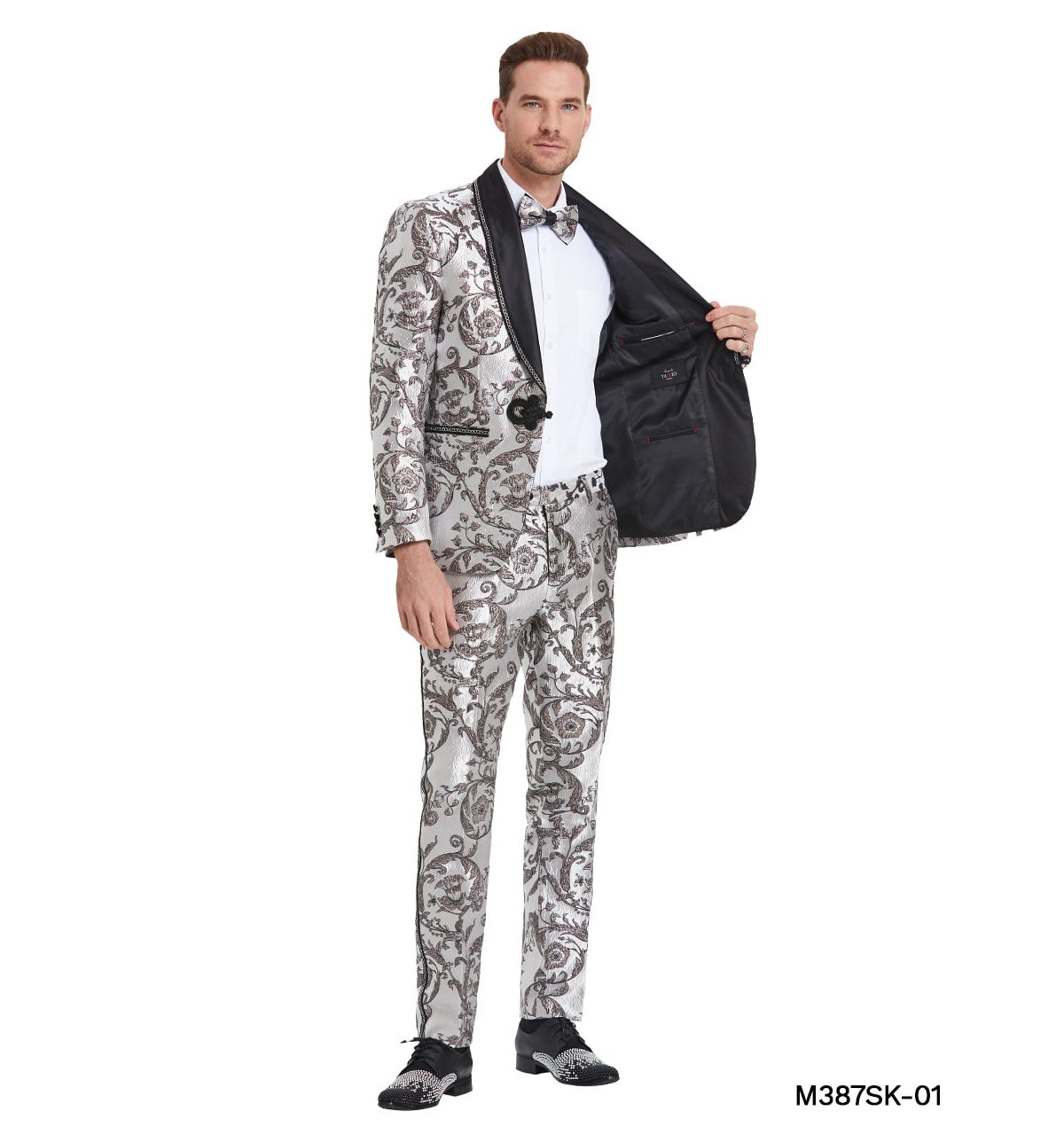 Mens Suits, Paisley Shawl Collar Suits