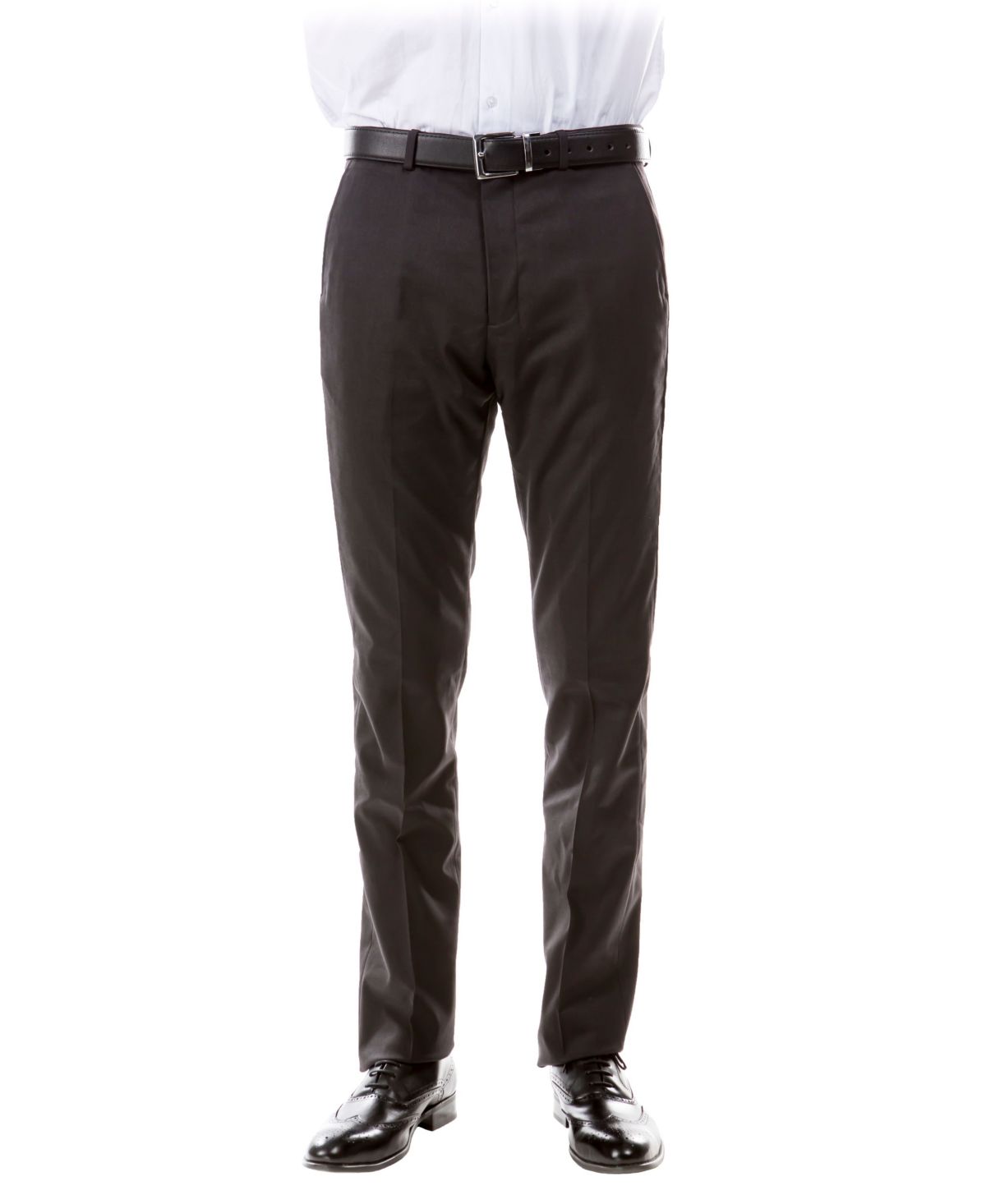 Solid Flat Front Dinner Trousers Suit Separates Dress Pants