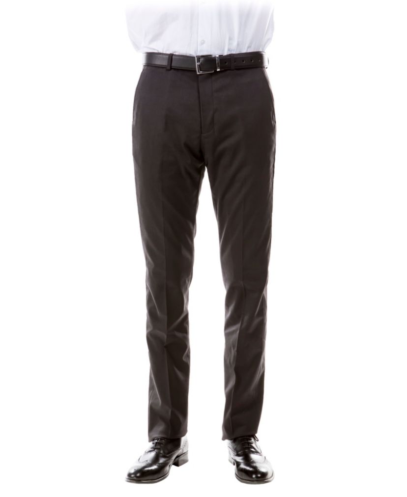 Solid Flat Front Dinner Trousers Suit Separates Dress Pants