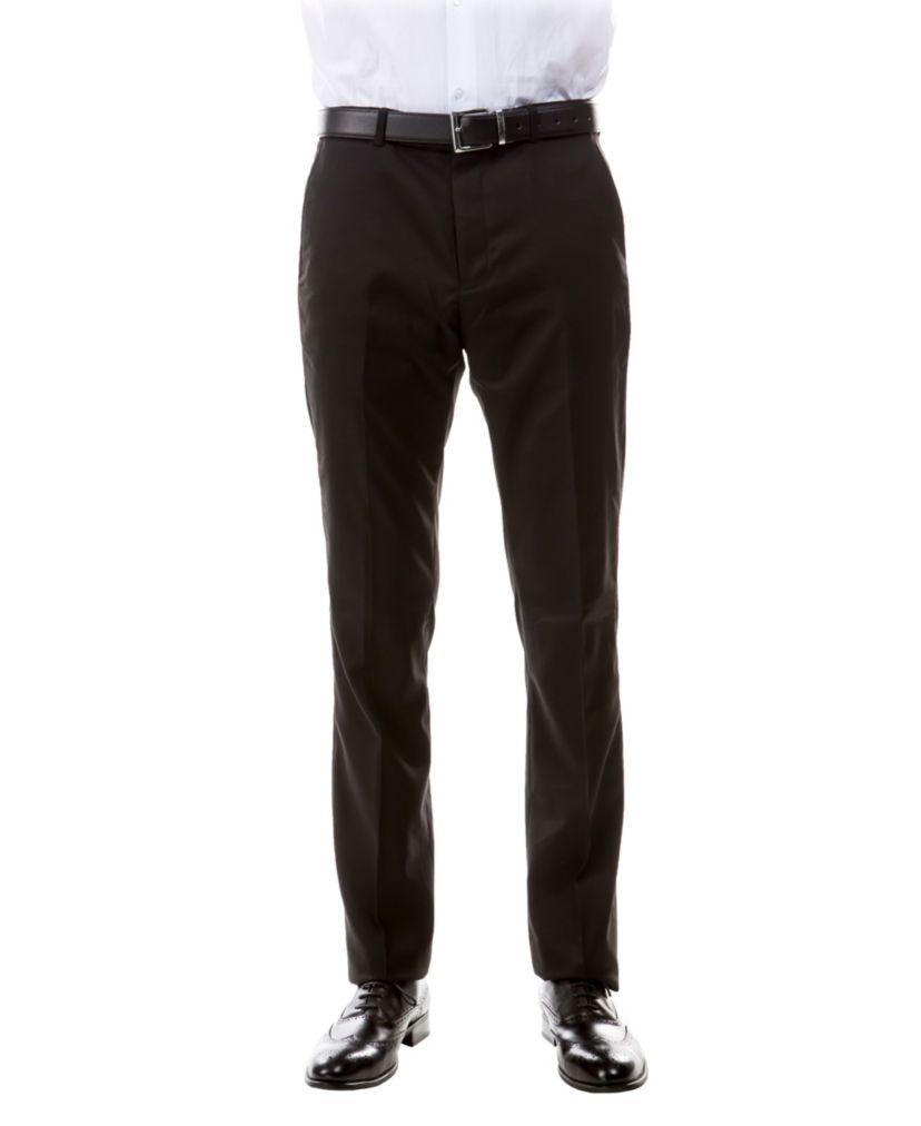 Solid Flat Front Dinner Trousers Suit Separates Dress Pants