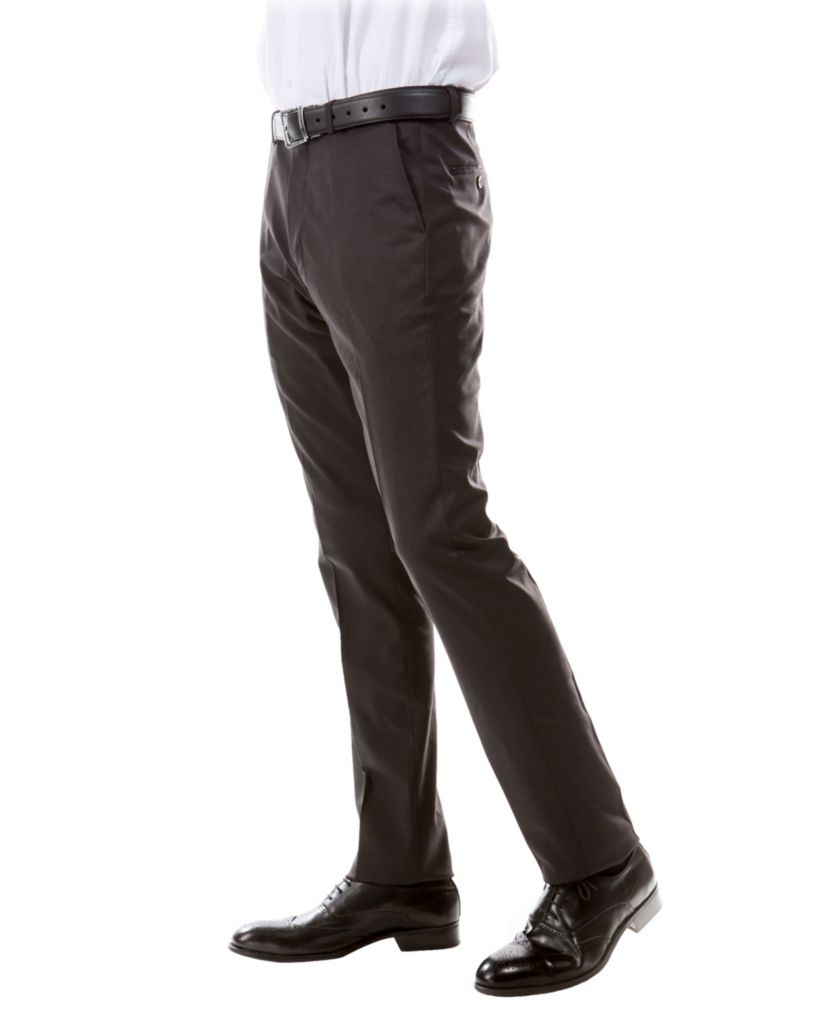 Solid Flat Front Dinner Trousers Suit Separates Dress Pants
