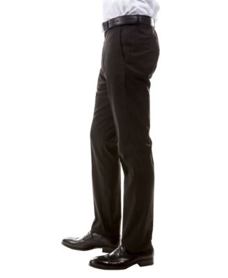 Solid Flat Front Dinner Trousers Suit Separates Dress Pants