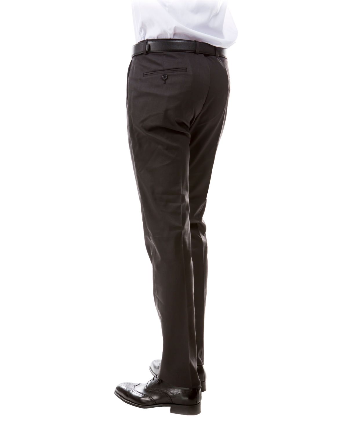 Solid Flat Front Dinner Trousers Suit Separates Dress Pants