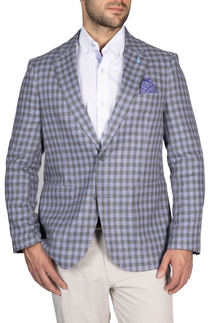 Textured Houndstooth Sportcoat