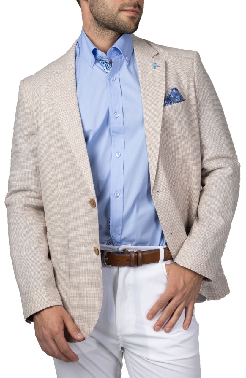 Mini Textured Houndstooth Sportcoat
