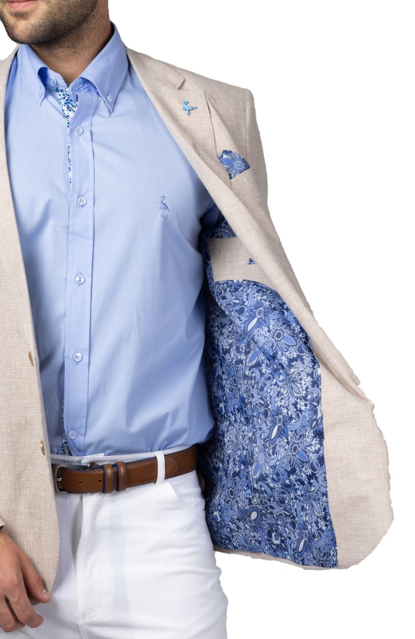 Mini Textured Houndstooth Sportcoat