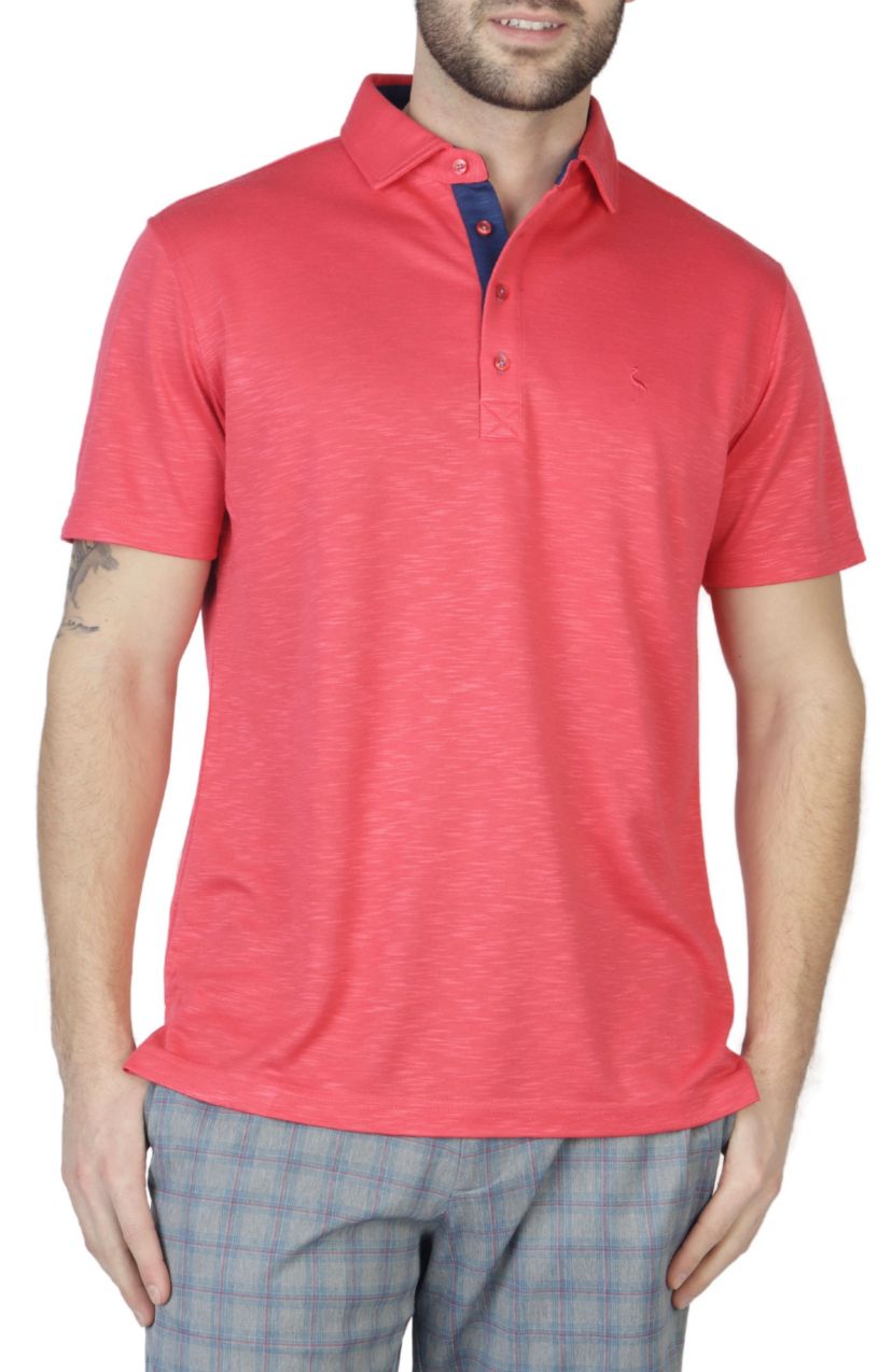 Slub Micro Pique Polo with Contrast Trim