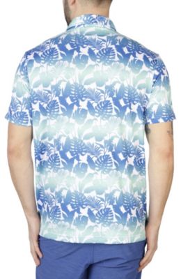 Gradient Floral Performance Polo