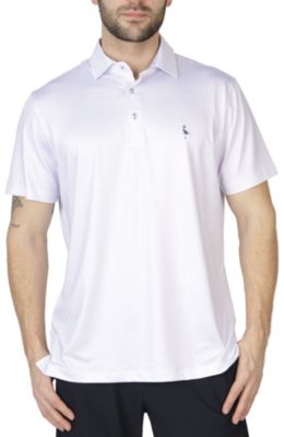 Mini Dot Performance Polo with Dress Shirt Collar