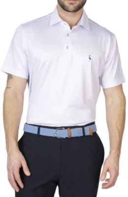 Mini Dot Performance Polo with Dress Shirt Collar