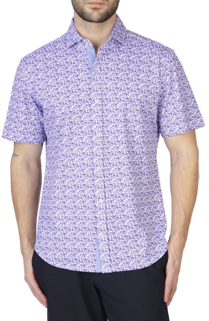 Retro Floral Knit Shirt