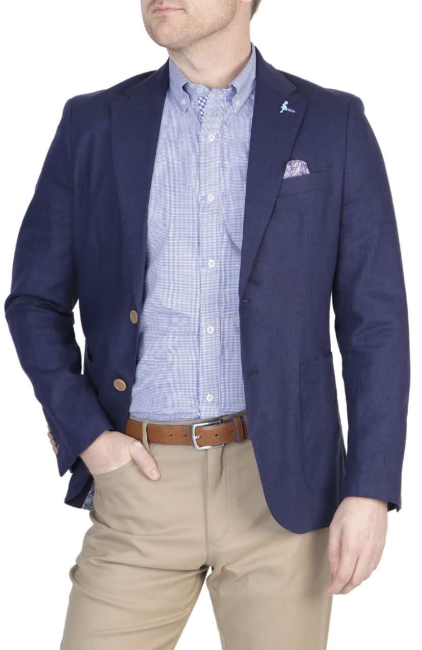 Solid Linen Blend Sportcoat