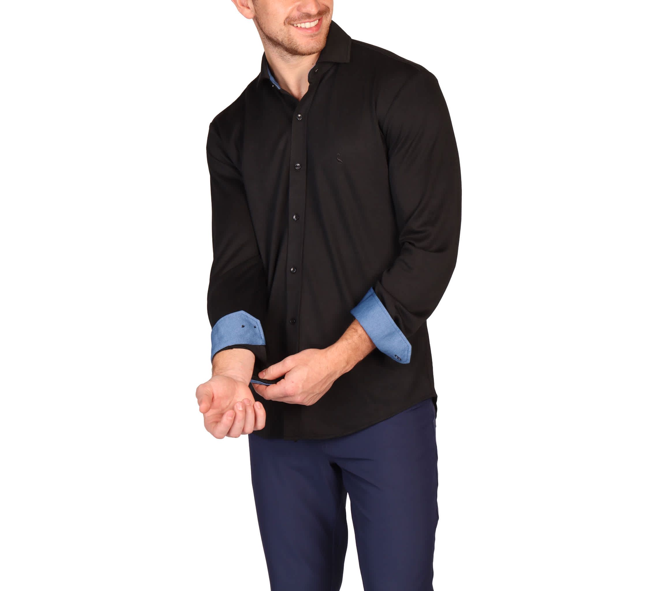 Modal Button Down Long Sleeve Shirt