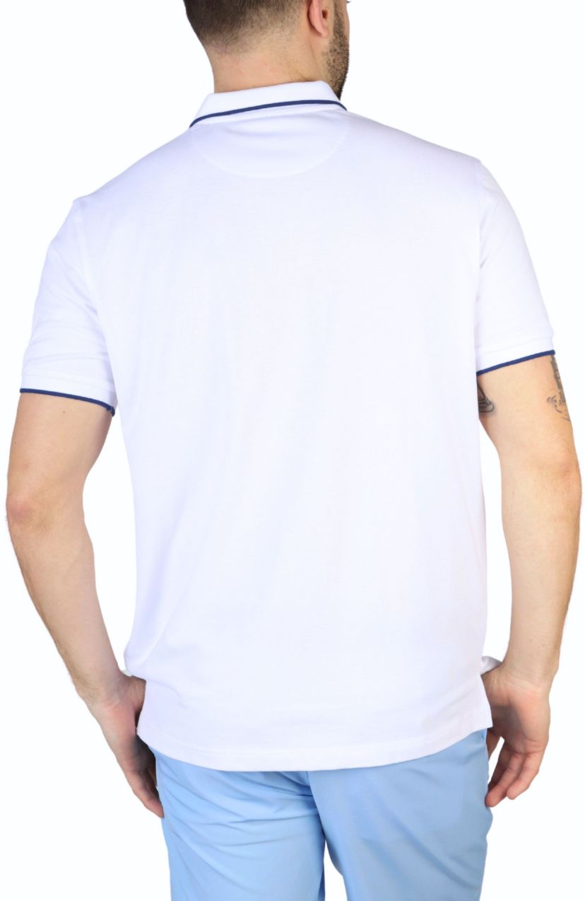 Micro Pique Polo with Zipper Placket and Tipping Detail