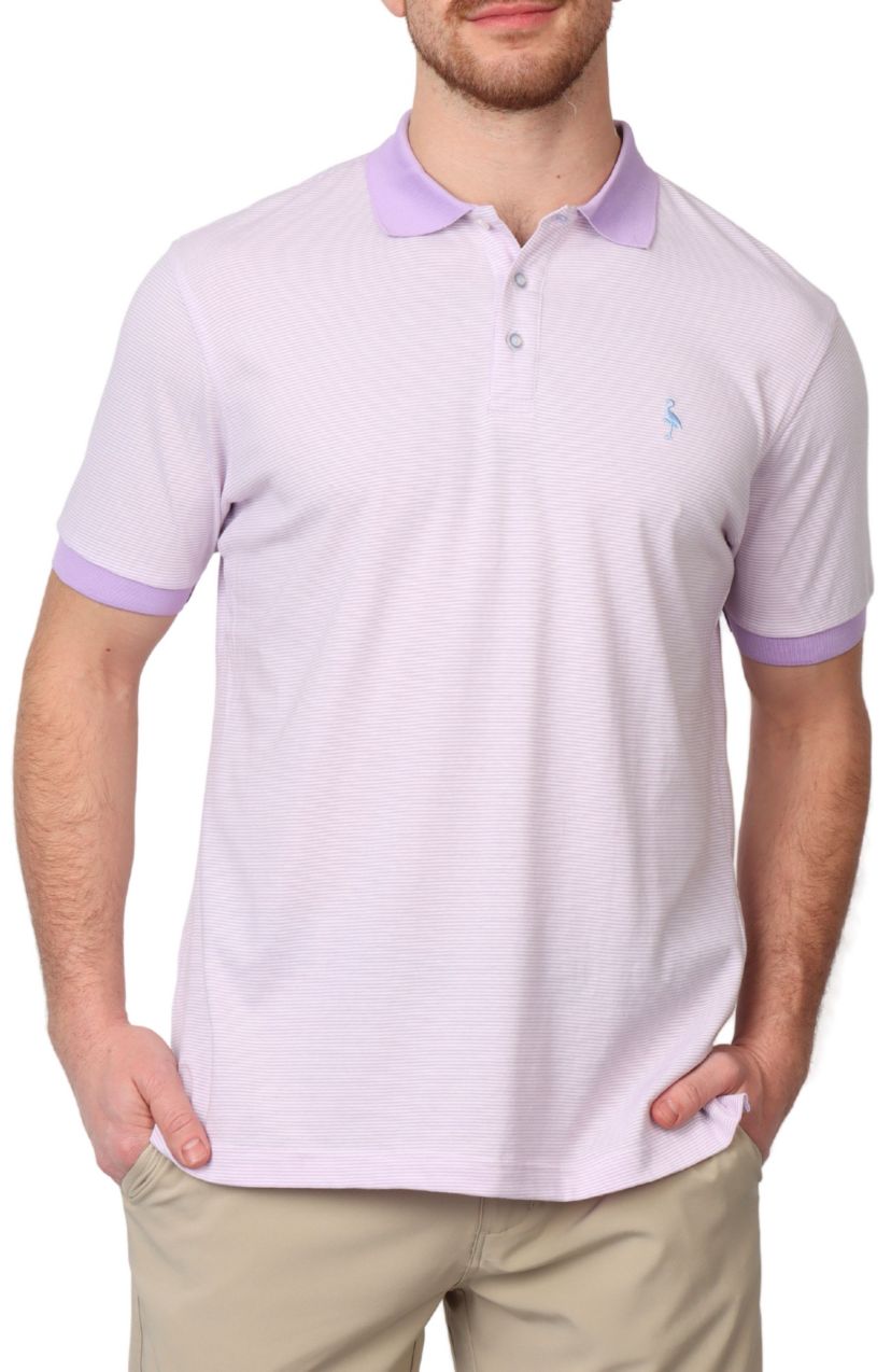 Super Soft Yarn Dye Stripes Slub Polo with Rib Collar