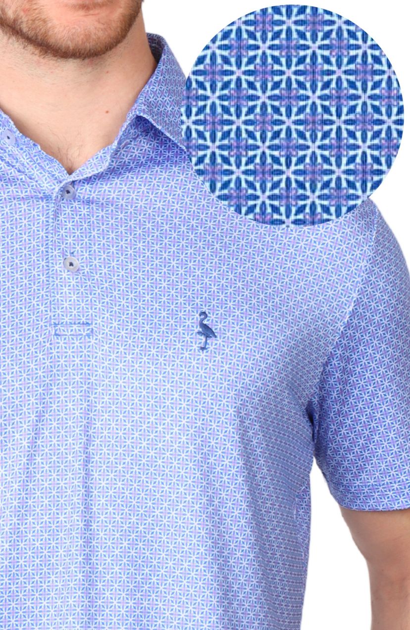 Mini Mosaic Printed Performance Polo