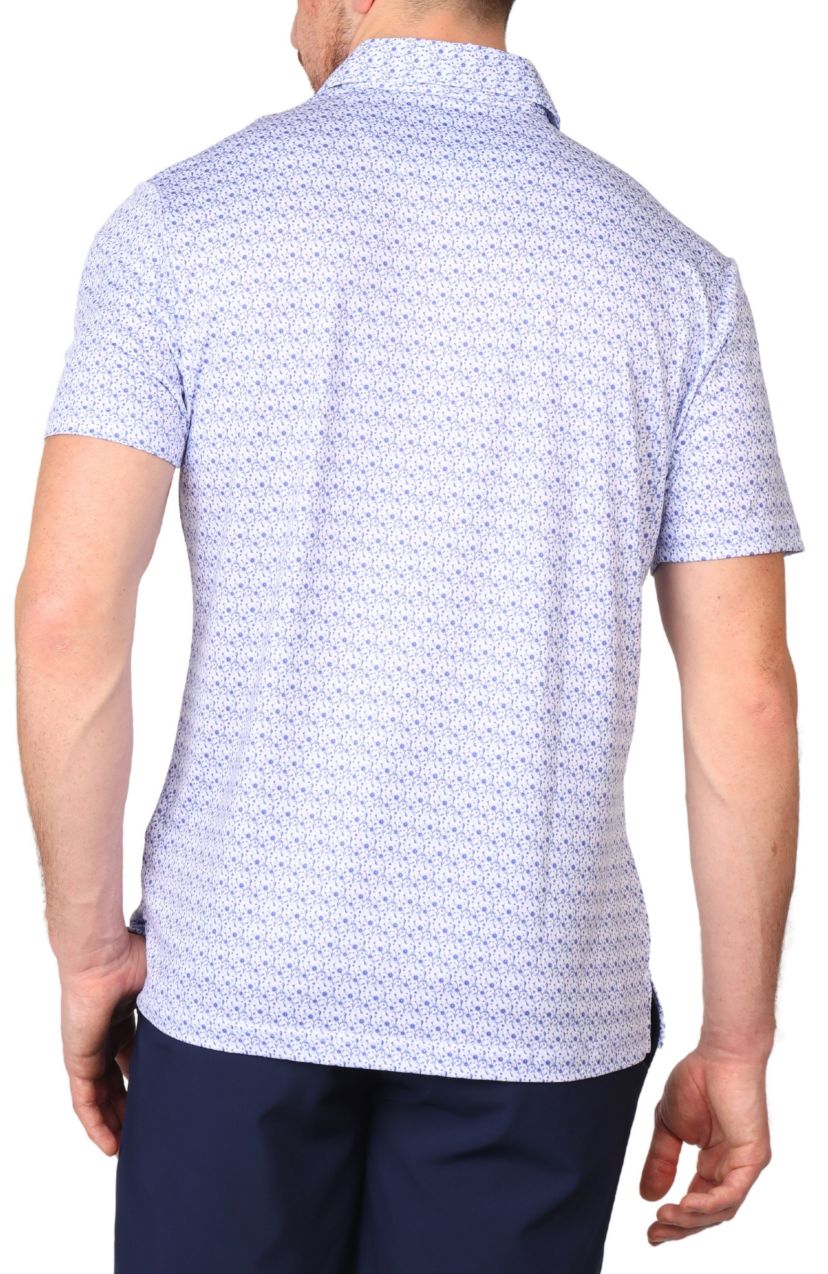 Floral Chain Printed Performance Polo
