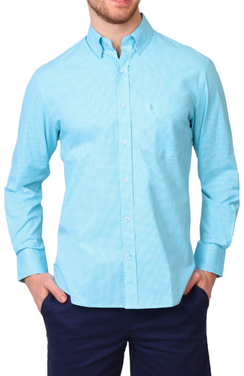 Signature Micro Gingham Long Sleeve Shirt