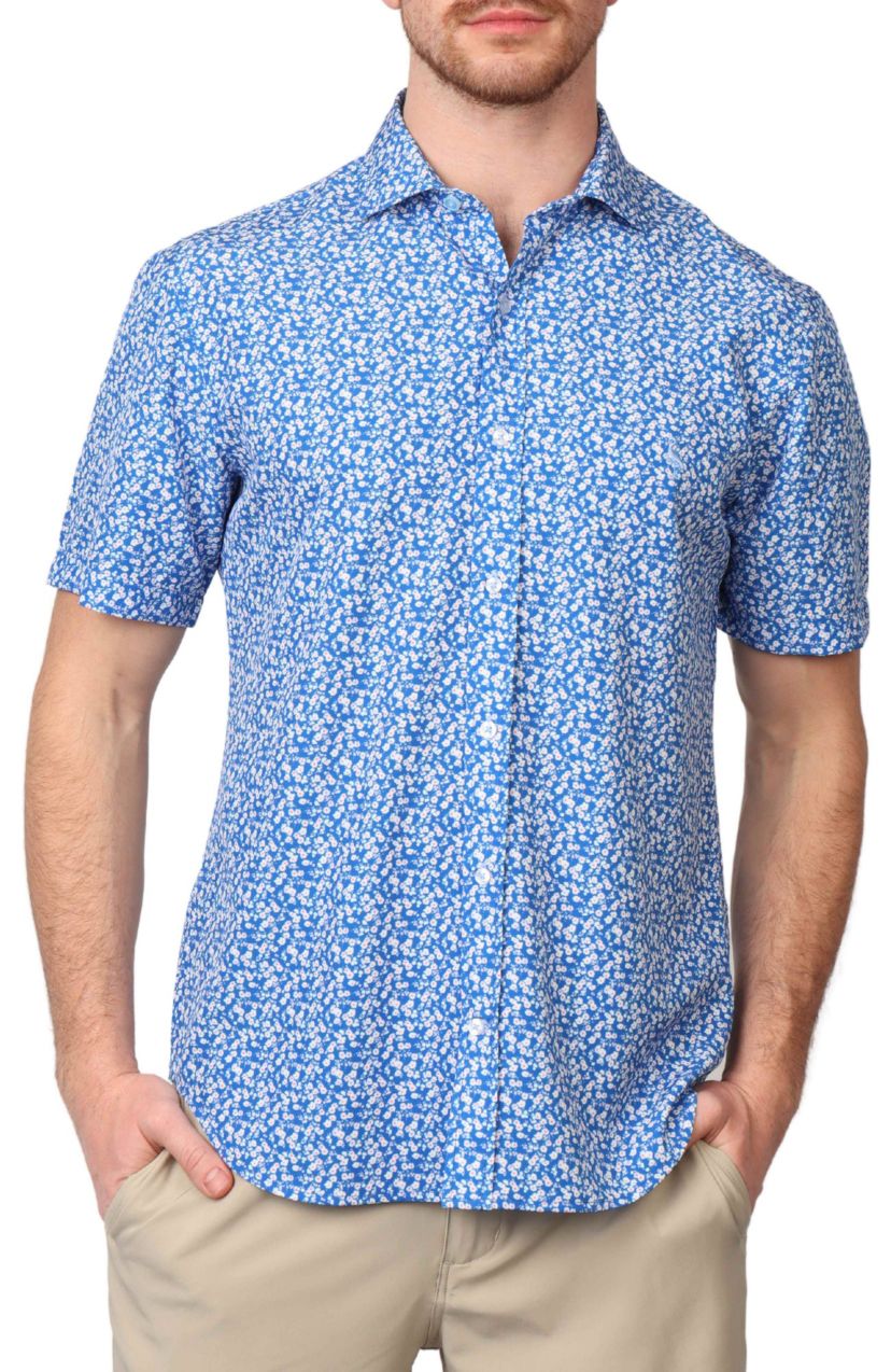 Spring Floral Performance Short Sleeve Shirt