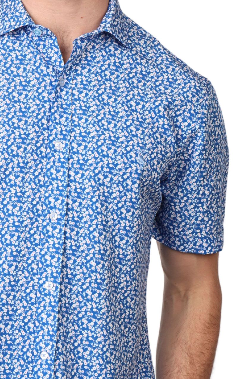 Spring Floral Performance Short Sleeve Shirt