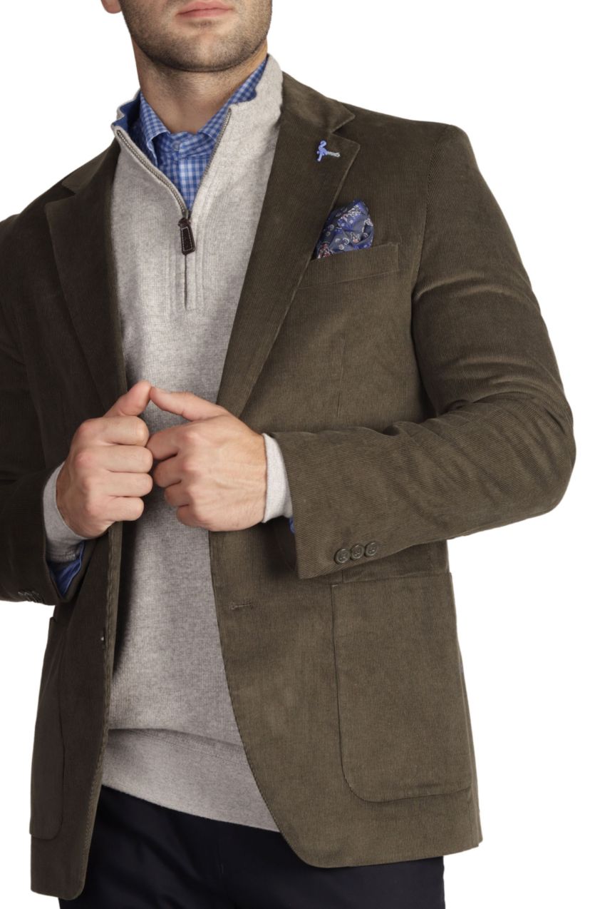 Solid Corduroy Sportcoat