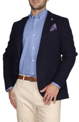 TailorByrd Men's Solid Textured Basic Sportcoat, Navy Blue, 42 Regular