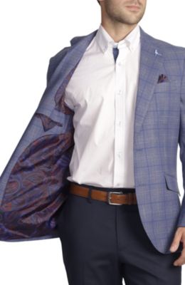 Two-Tone Textured Windowpane Sportcoat