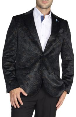 Velvet Two-Tone Paisley Printed Sportcoat