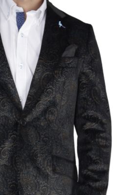 Velvet Two-Tone Paisley Printed Sportcoat