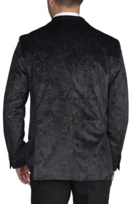 Velvet Two-Tone Paisley Printed Sportcoat