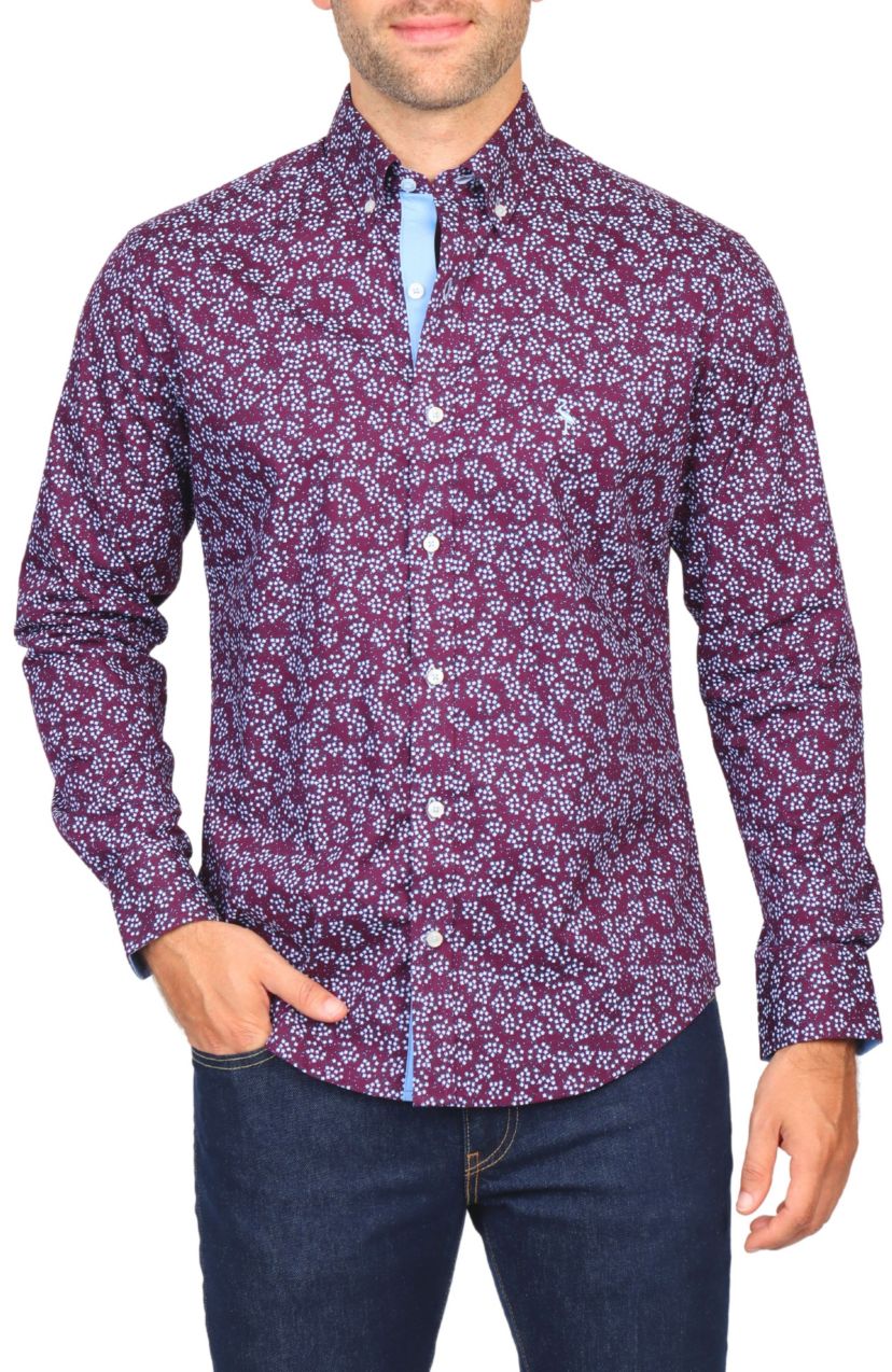 Ditzy Floral Printed Sport Shirt