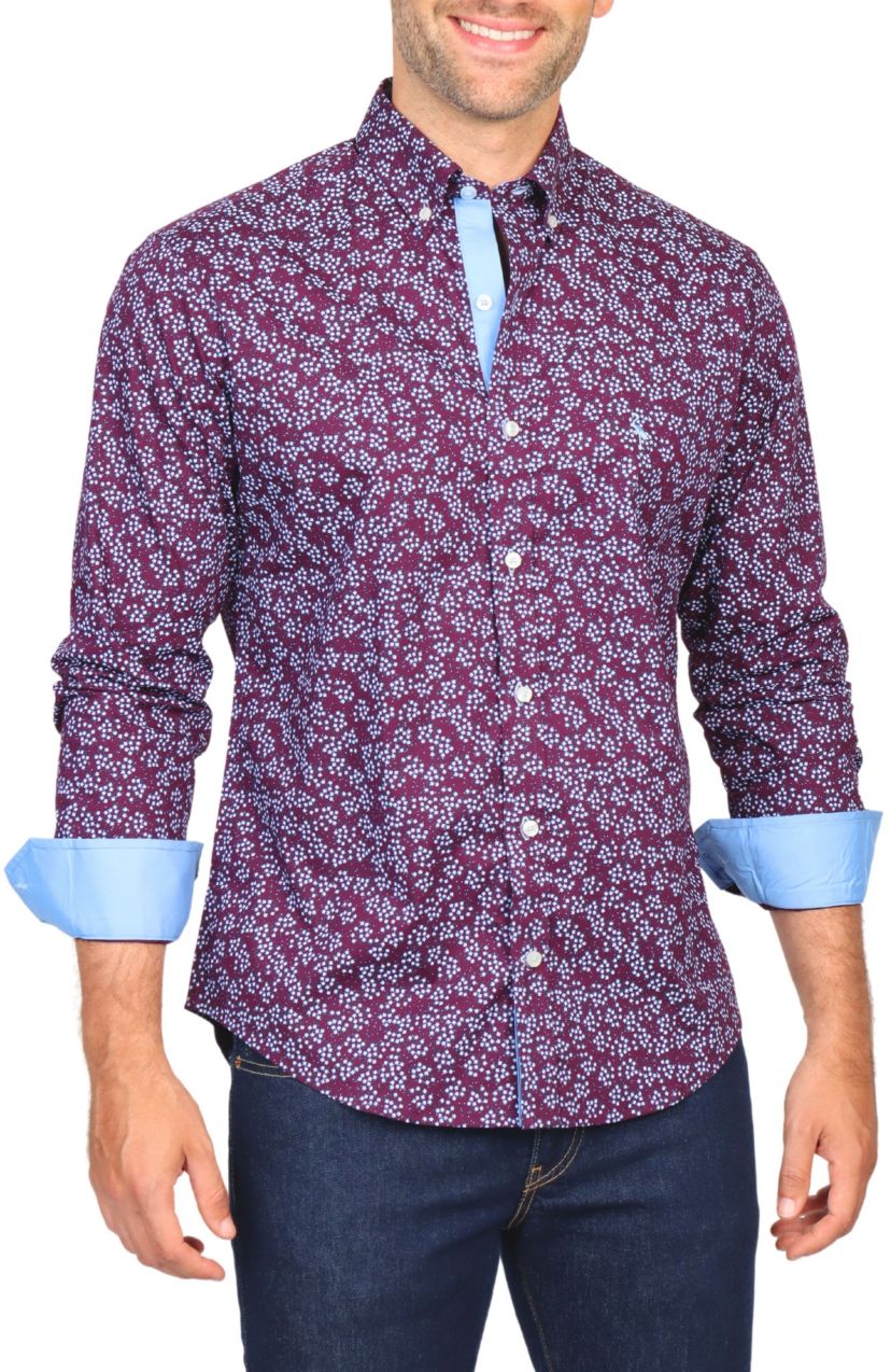 Ditzy Floral Printed Sport Shirt
