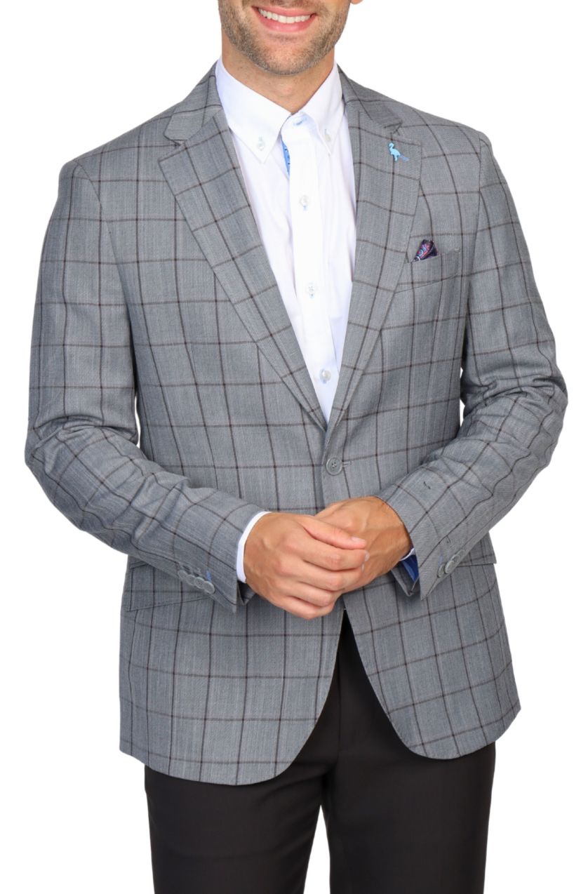 Melange Windowpane Sportcoat