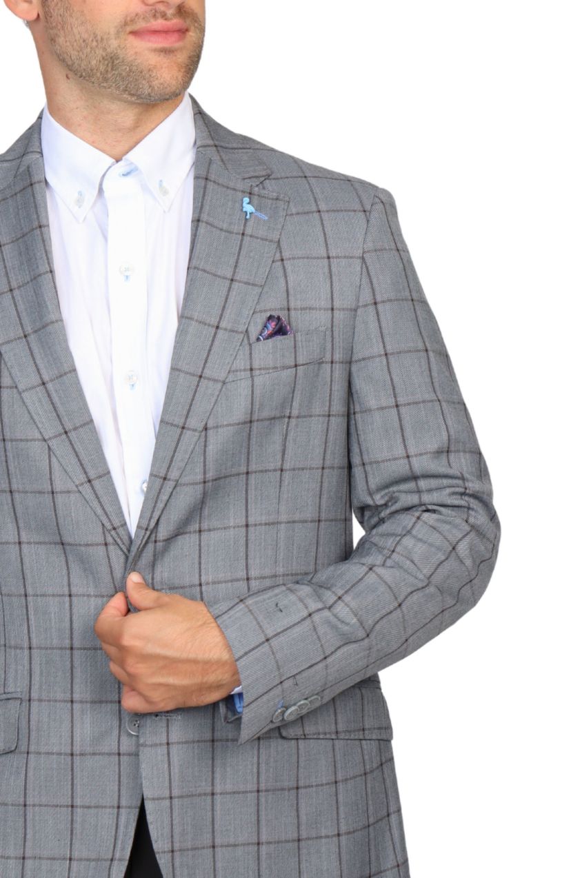 Melange Windowpane Sportcoat