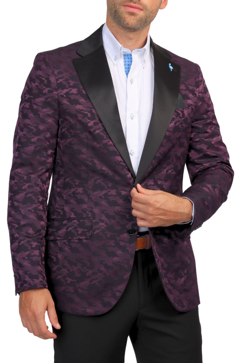 Camo Jacquard w/Satin Lapel Dinner Jacket