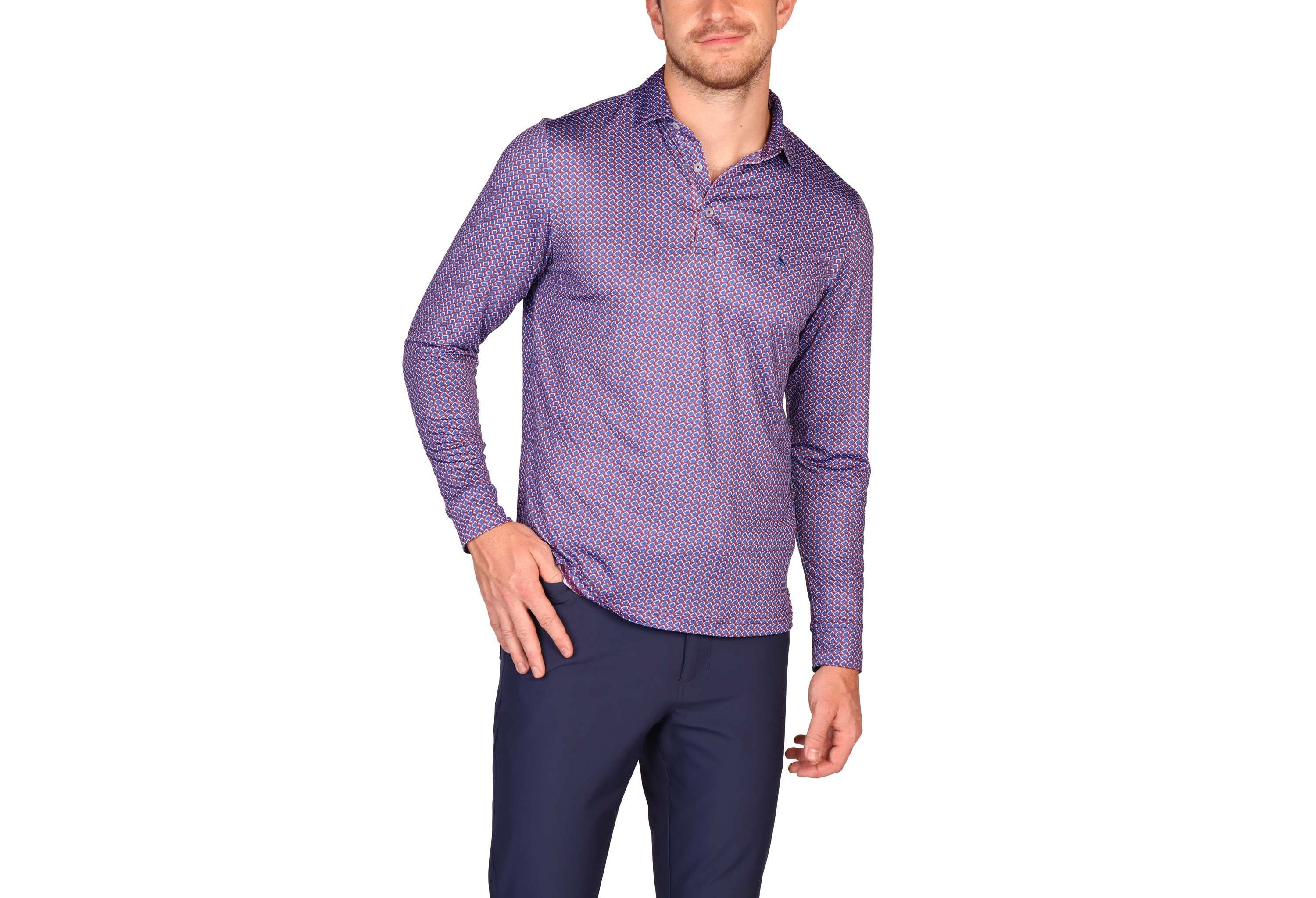 Footballs Long Sleeve Performance Polo