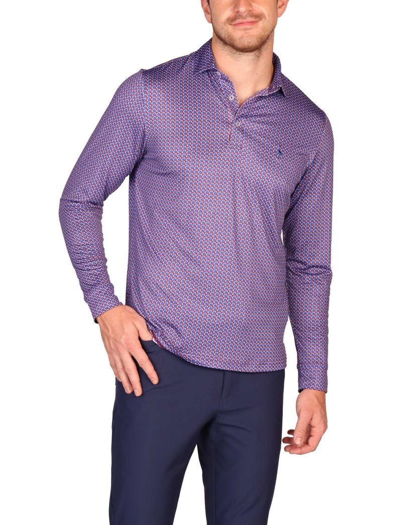 Footballs Long Sleeve Performance Polo