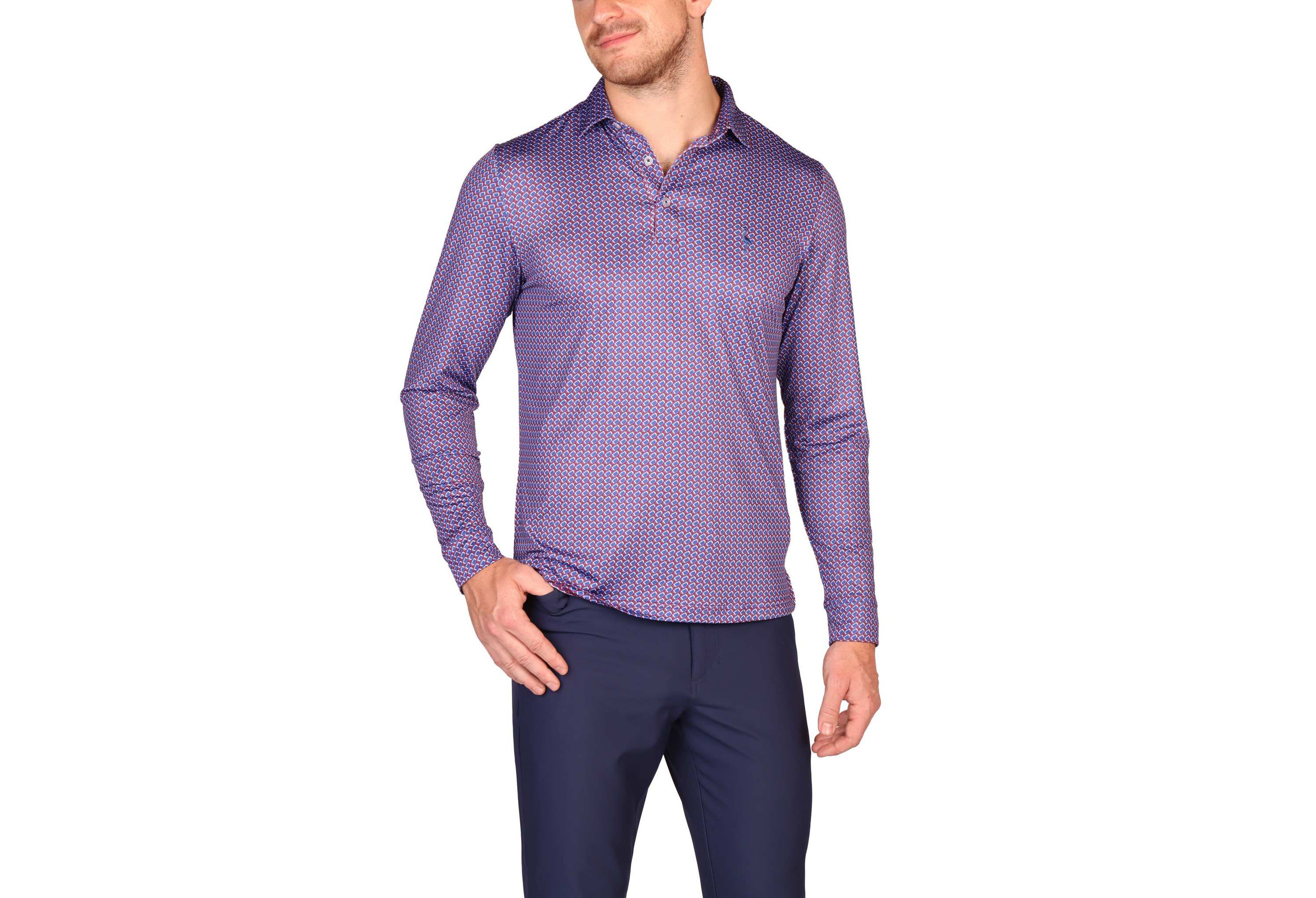Footballs Long Sleeve Performance Polo
