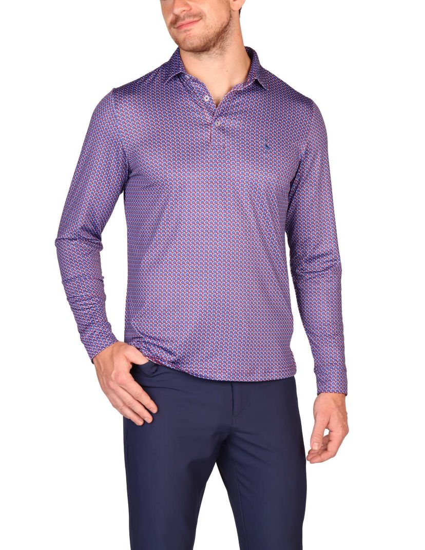 Footballs Long Sleeve Performance Polo