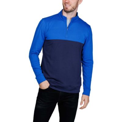 Tailorbyrd Color Blocked Textured Performance Quarter Zip | Belk