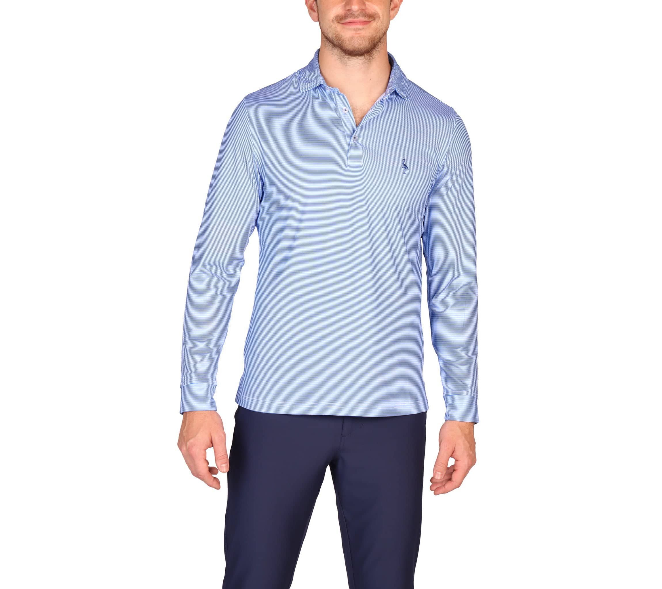 Stripes Long Sleeve Performance Polo