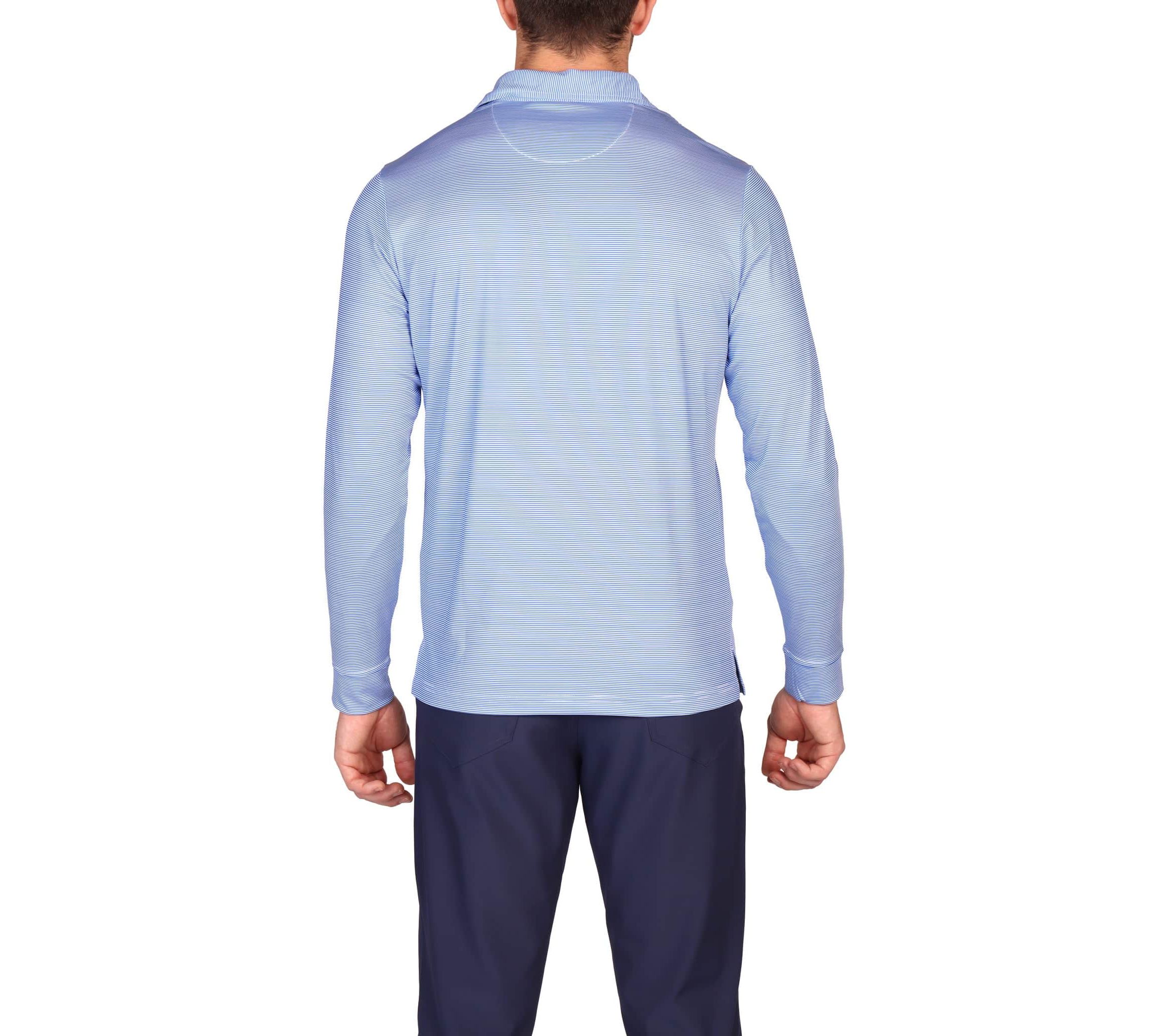 Stripes Long Sleeve Performance Polo