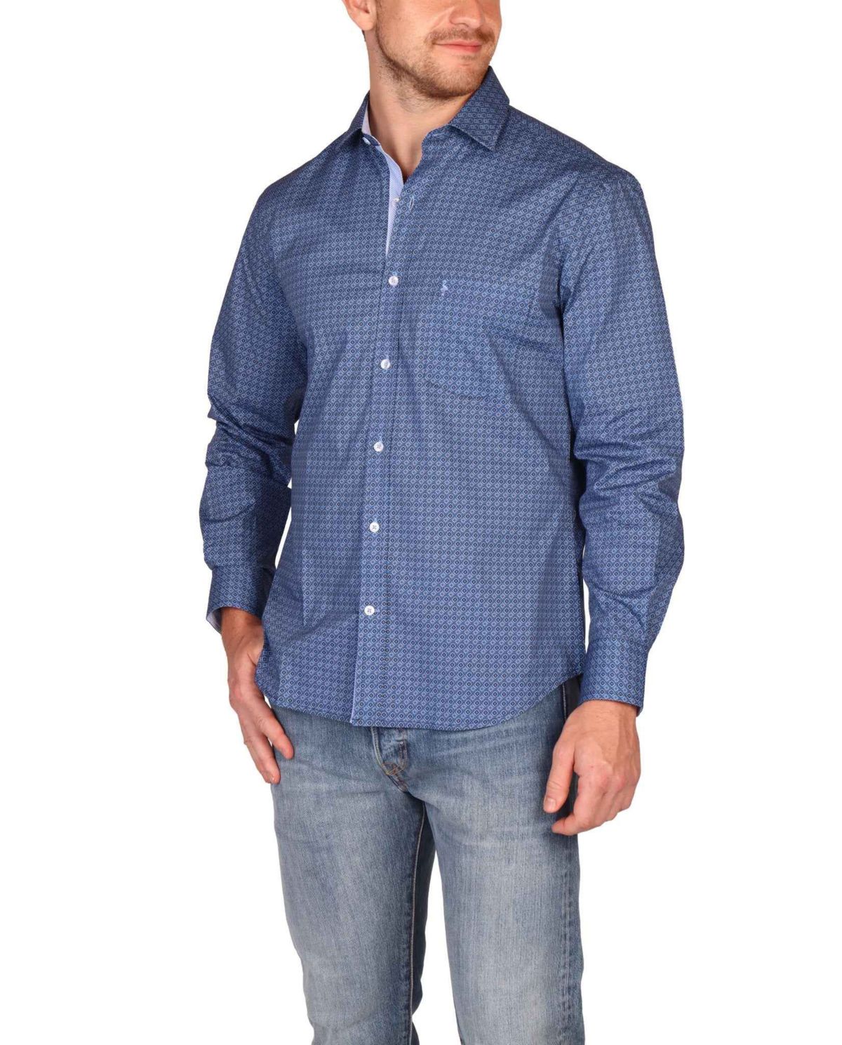Decorative Geo Long Sleeve Shirt