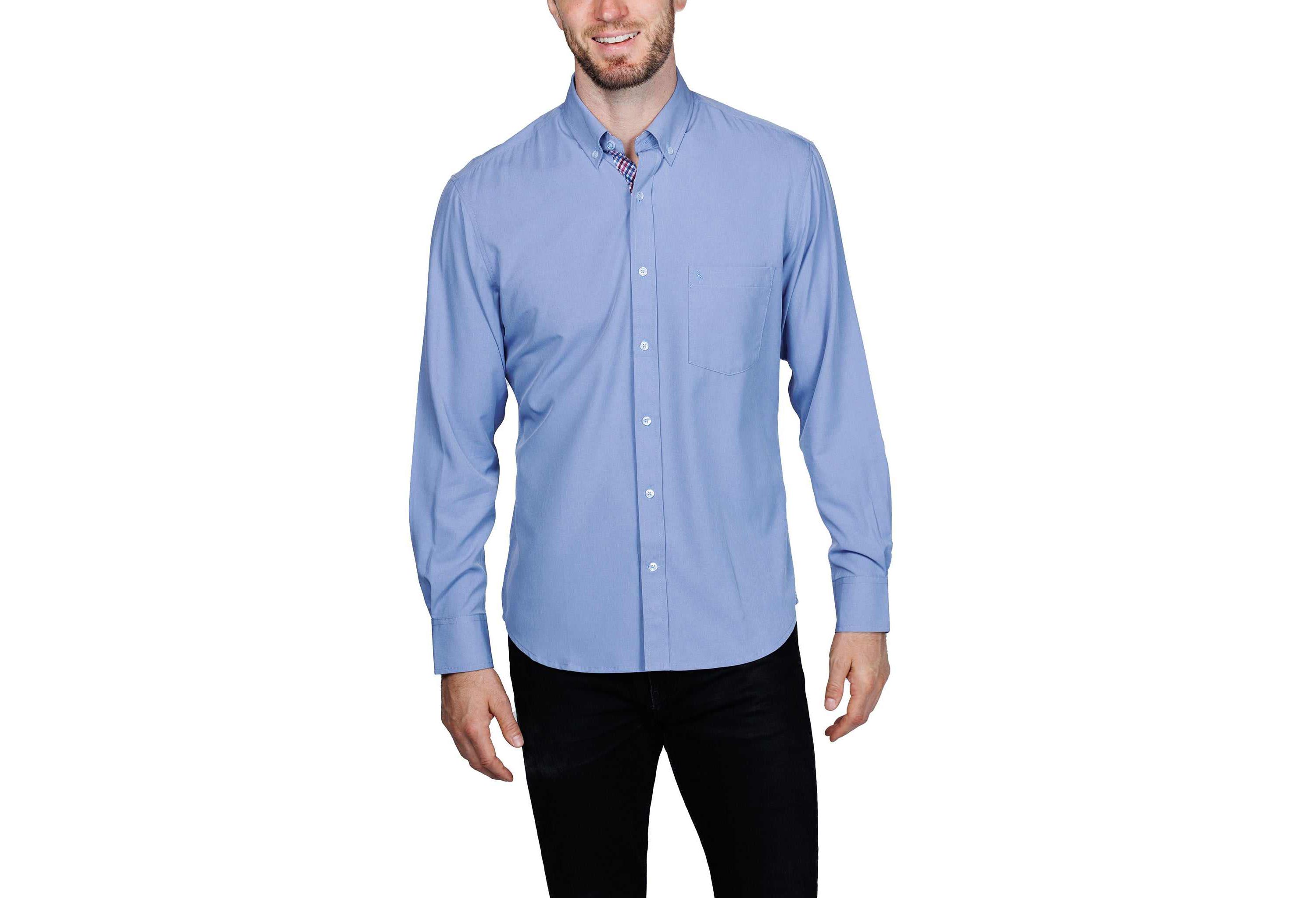 Solid Melange Performance Long Sleeve Shirt